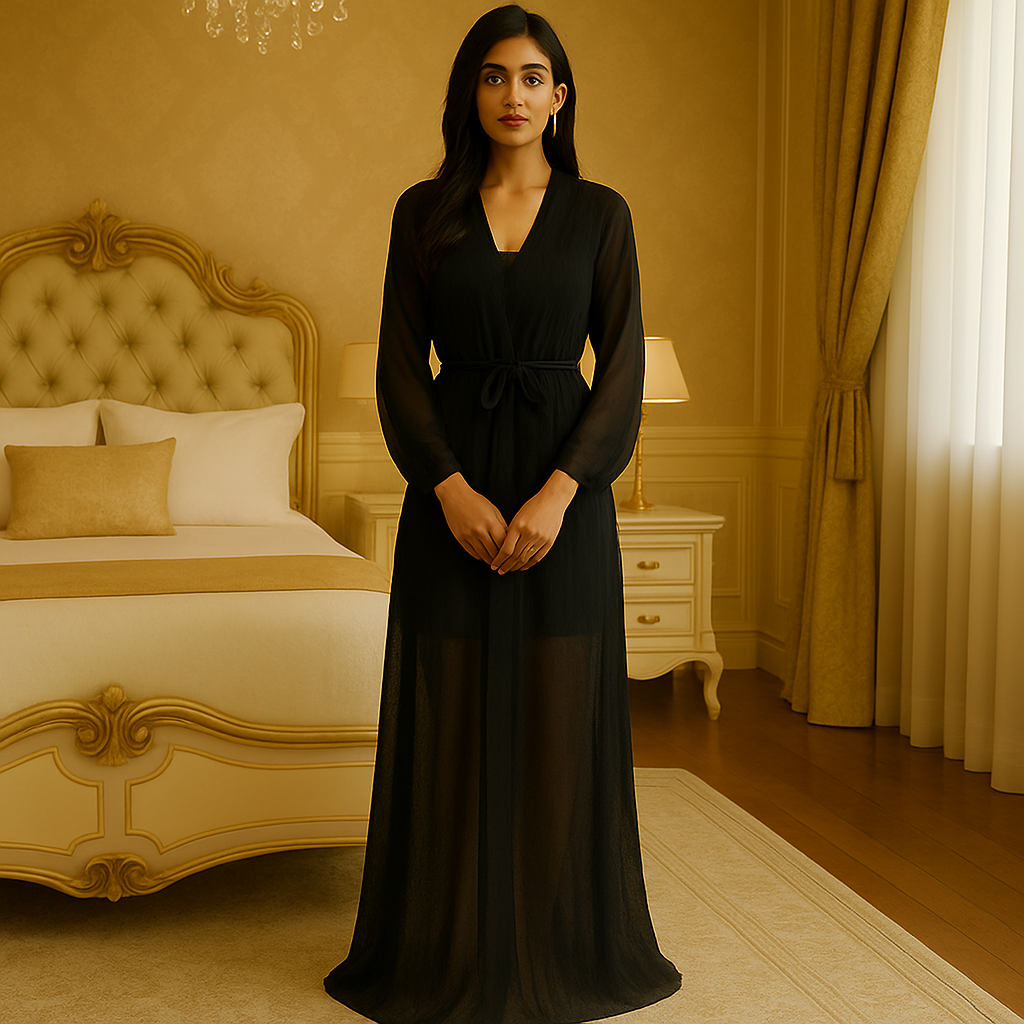 Full Length Transparent Net Gown