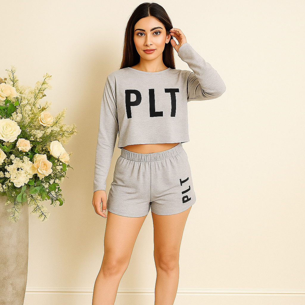 PLT Full Sleeve Short Loungewear for Women