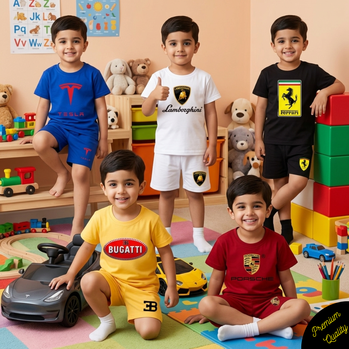 Pack of 5 Premium Summer Suits for Kids