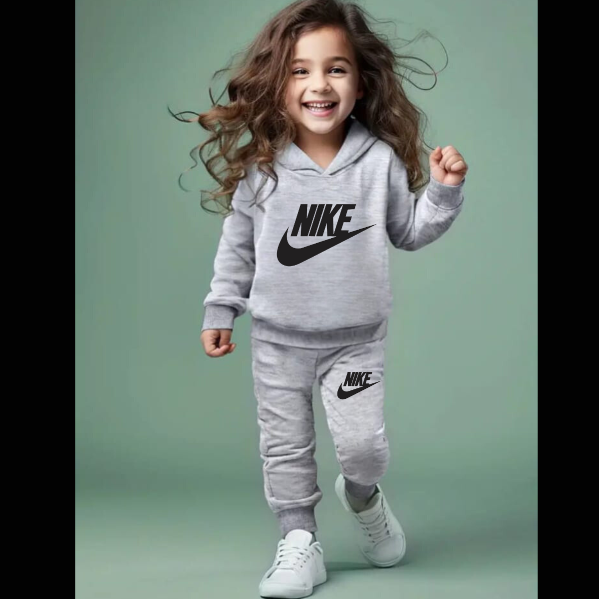 Printed Hooded Track Suit for Kids