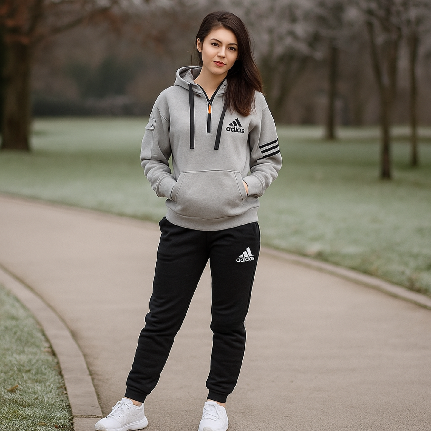 Half Zip Fleece Track Suit for Women