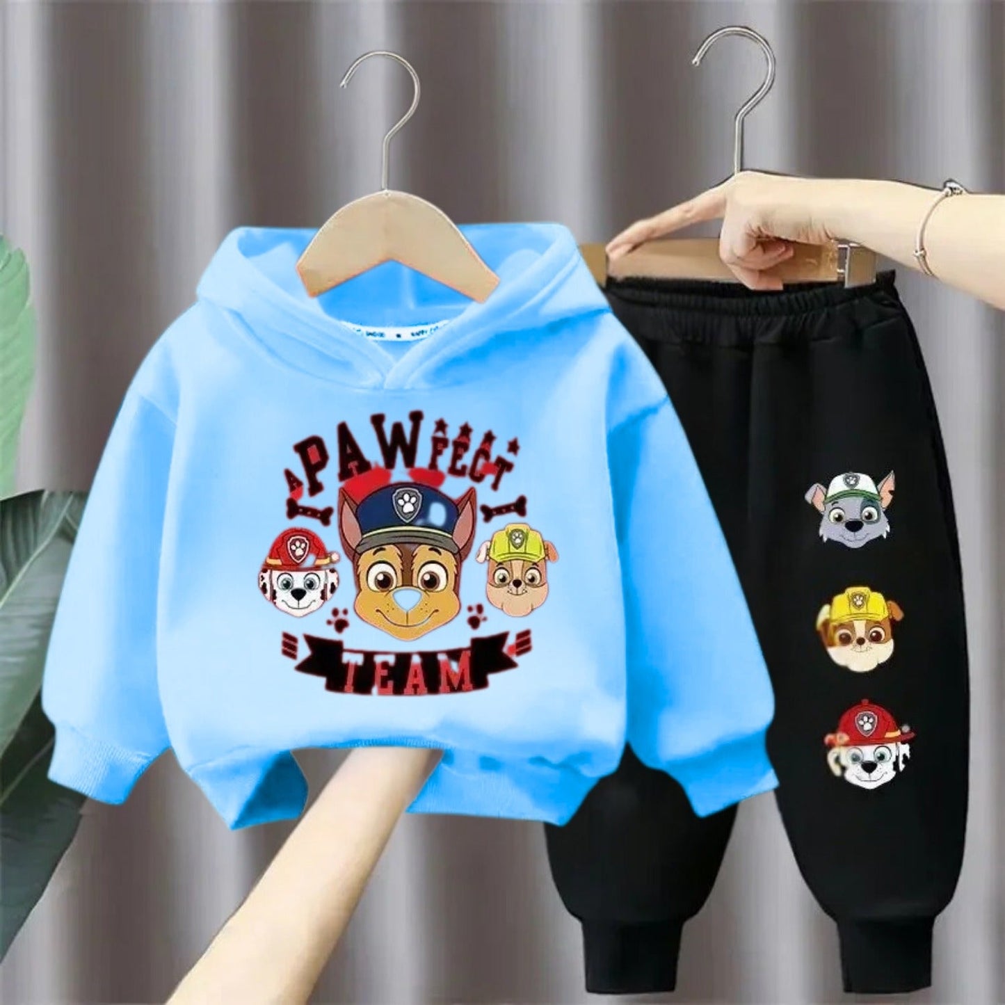 Printed Hooded Track Suit for Kids