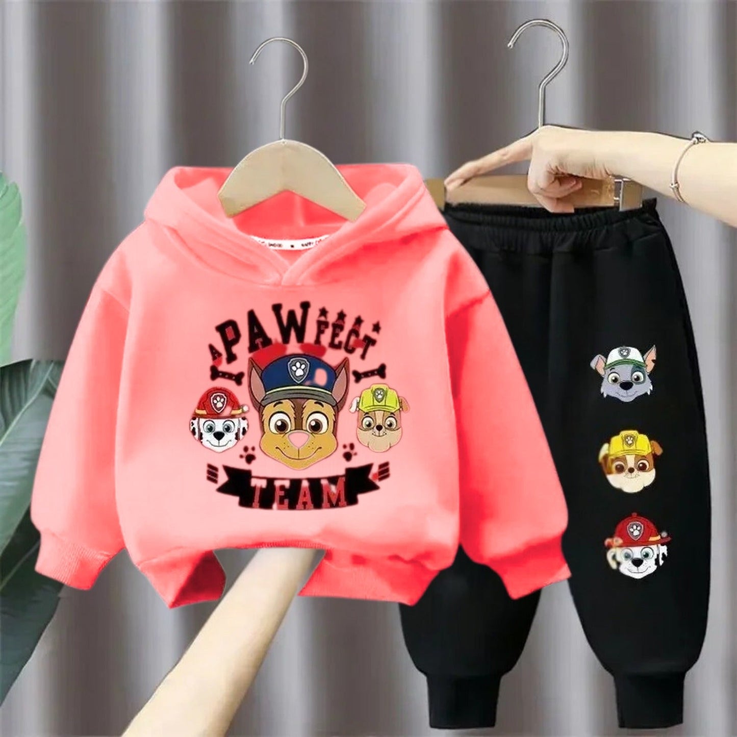 Printed Hooded Track Suit for Kids