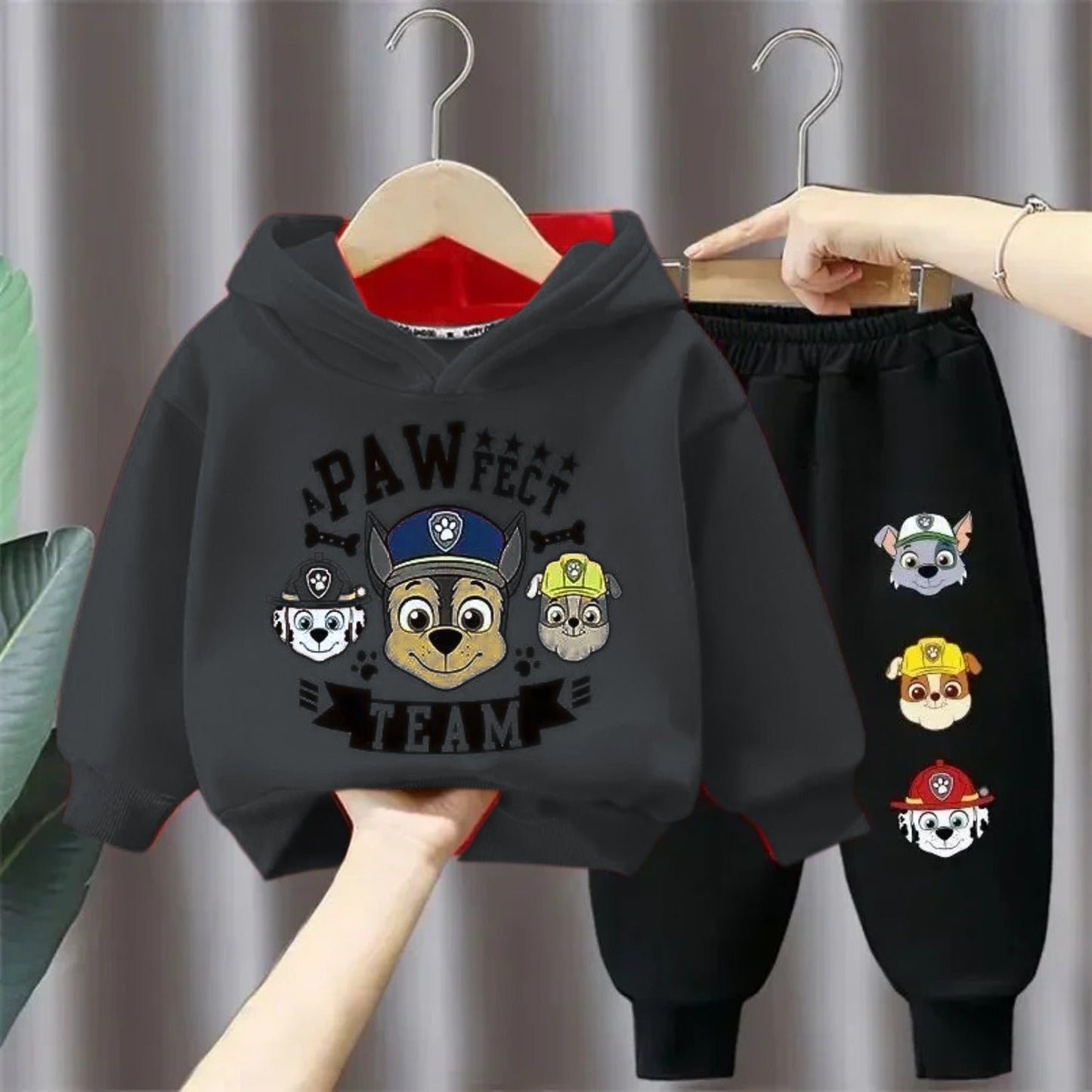 Printed Hooded Track Suit for Kids