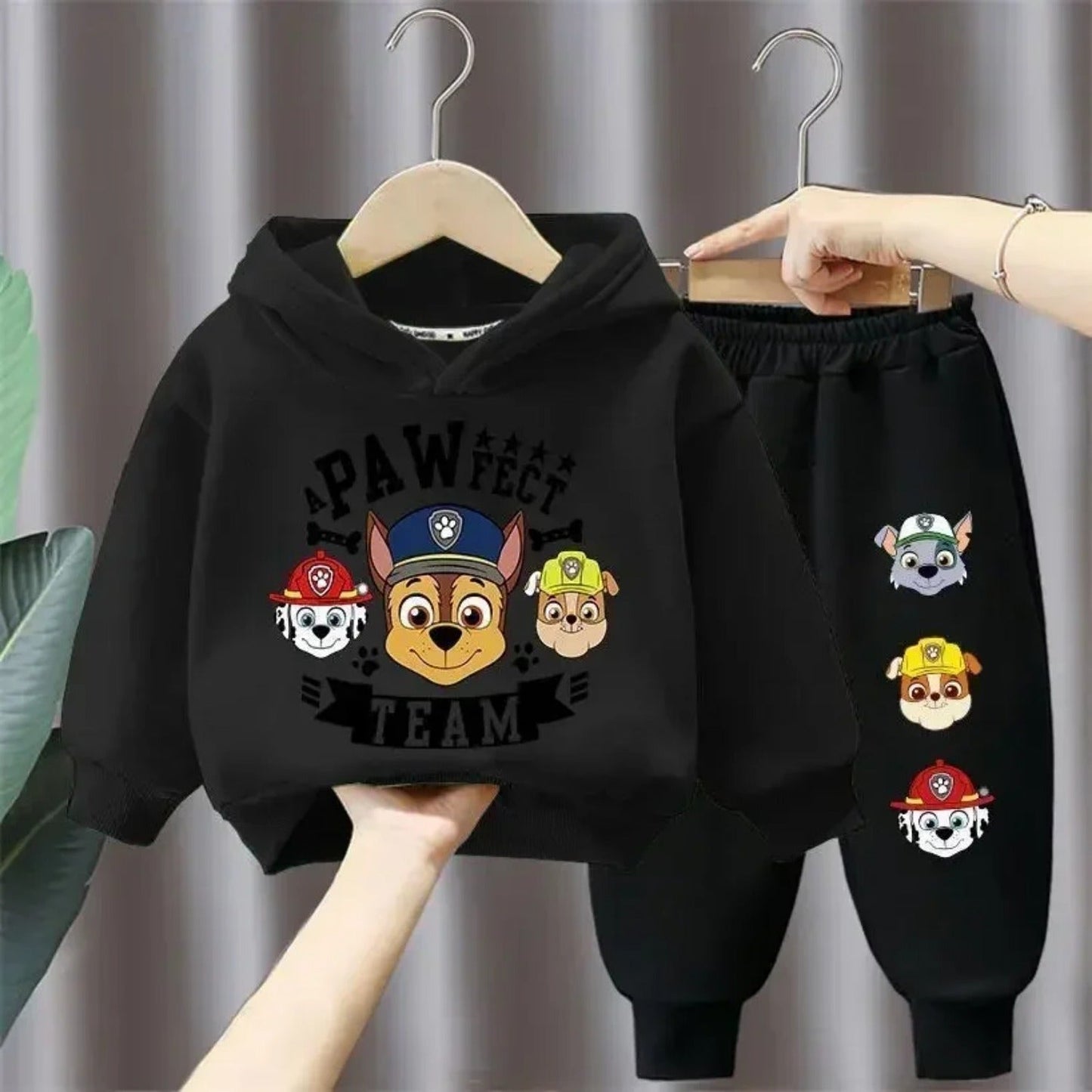 Printed Hooded Track Suit for Kids