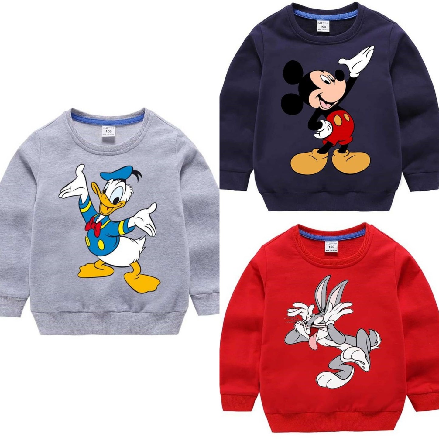 Pack of 3 Kids Printed Sweat Shirts