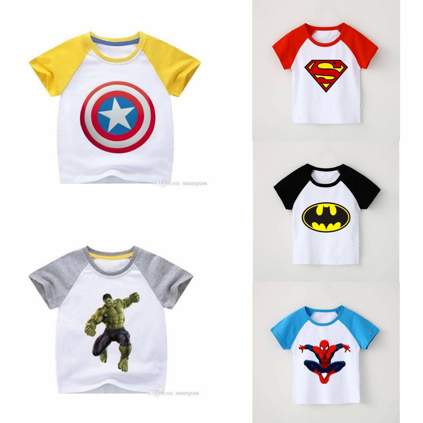 Buy 4 Get 1 Free Raglan Printed Half Sleeve T Shirts for Kids