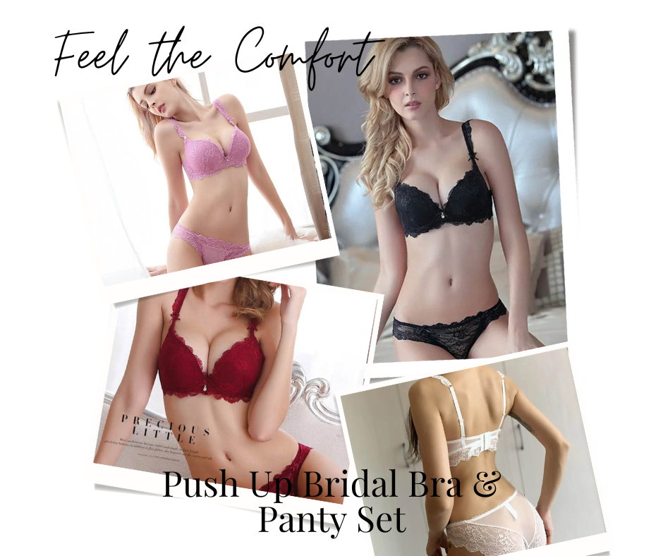 Push up Wired Bridal Bra n Panty Set