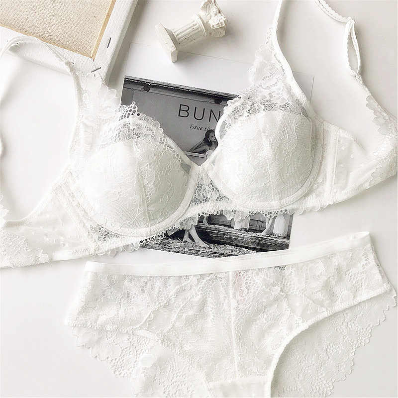 Lace Net Wired Bra & Panty Set