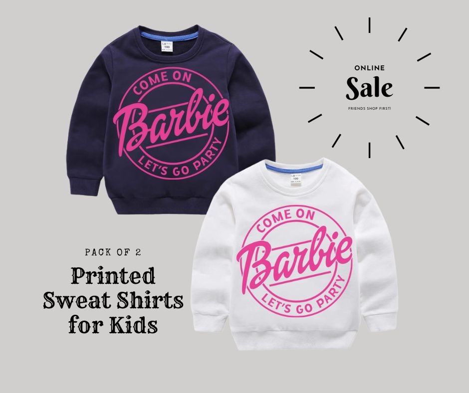 Pack of 2 Printed Sweat Shirts For Kids