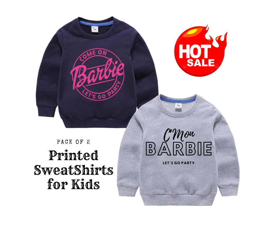 Pack of 2 Printed Sweat Shirts For Kids