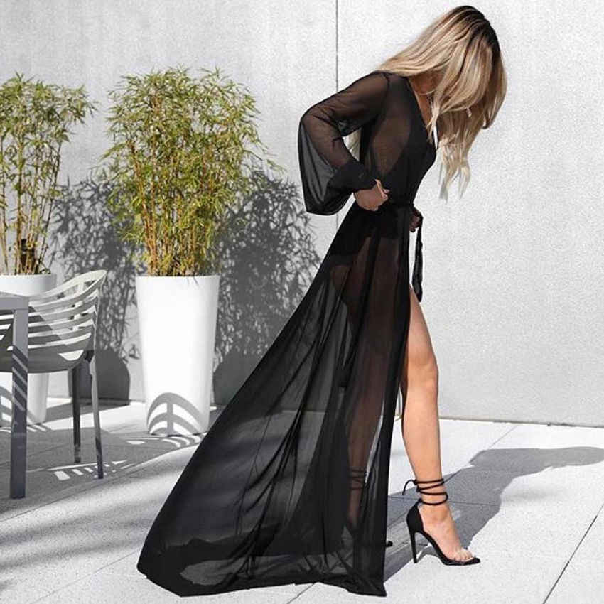 Full Length Transparent Net Gown