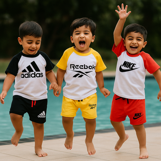 Pack of 3 Raglan Premium Summer Suits for Kids