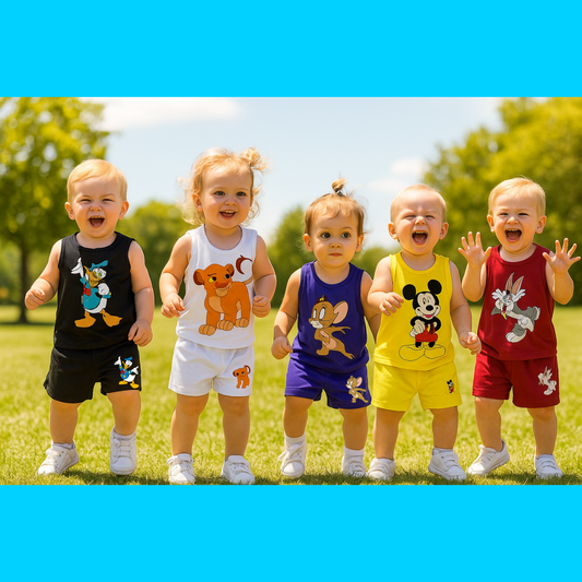 Pack of 5 Premium Sando Suits for Kids