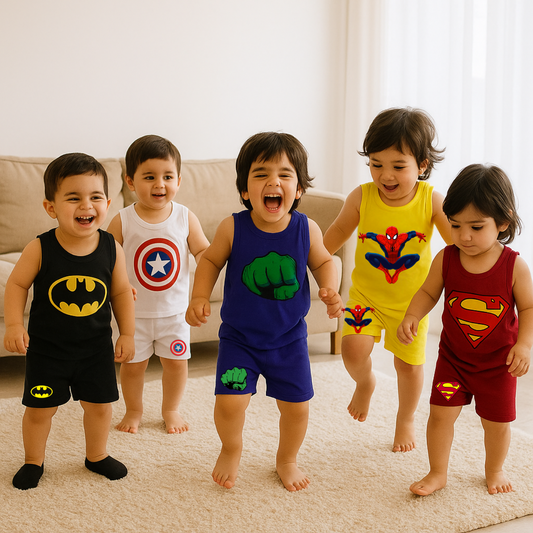 Pack of 5 Premium Sando Suits for Kids