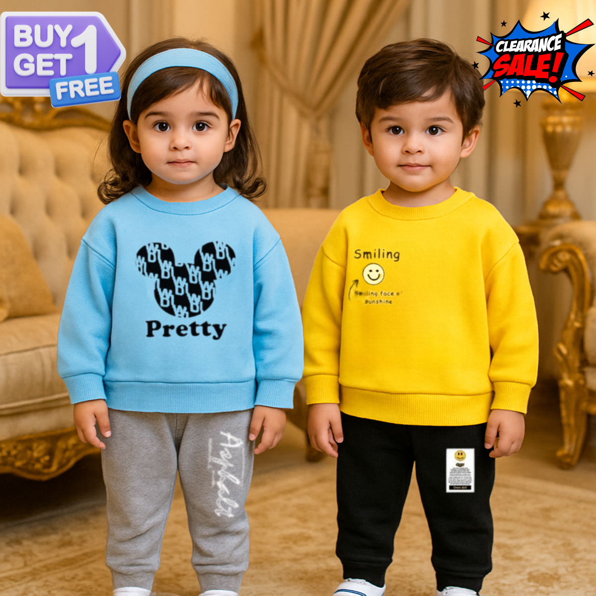Buy 1 Get 1 Free TrackSuits for Kids (Stock Clearance Sale)