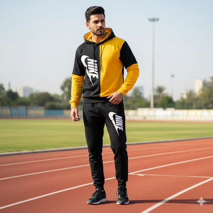 Black And Yellow Two Tone Nik Tracksuit