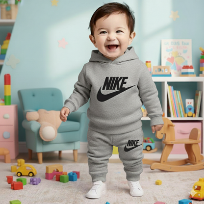 Printed Hooded Track Suit for Kids