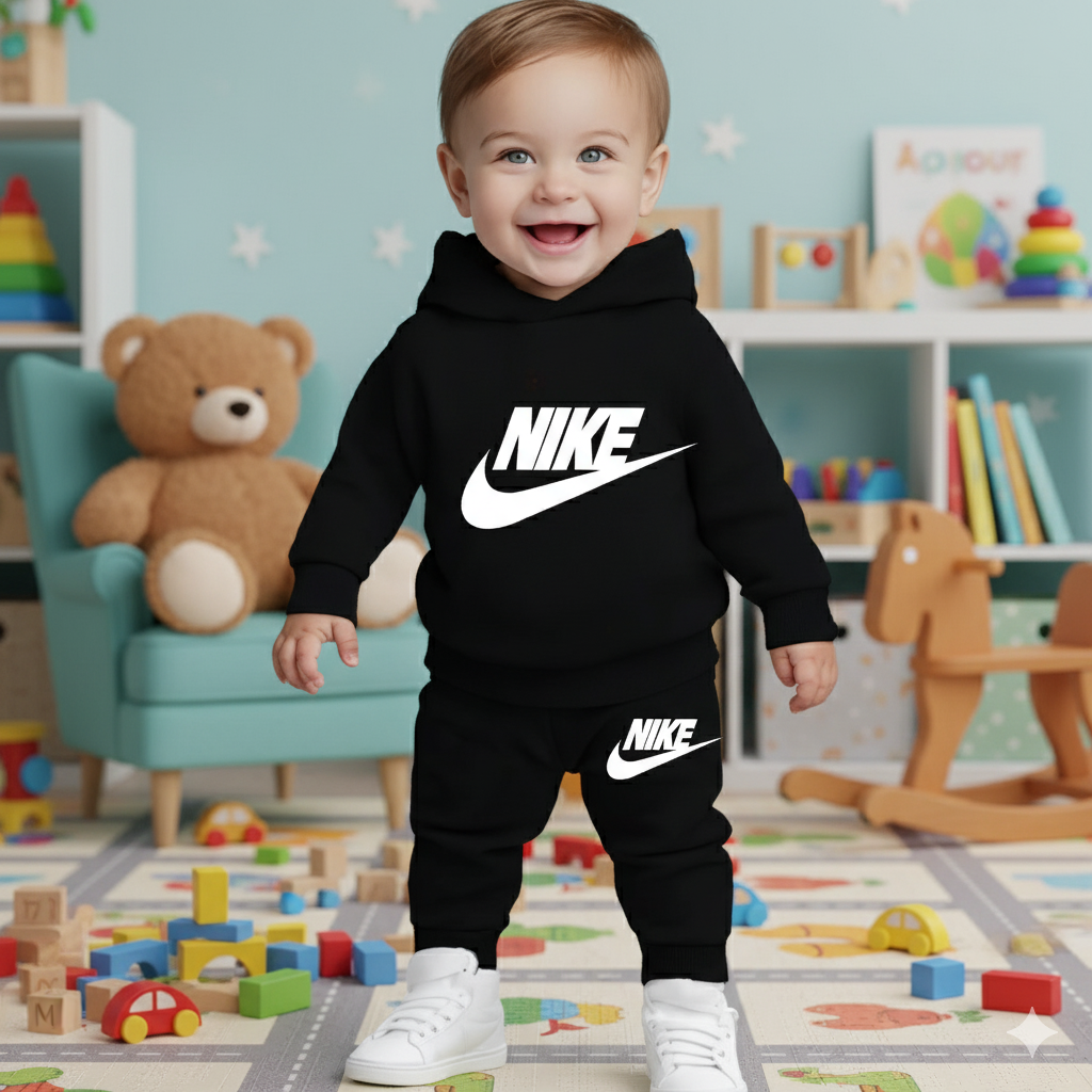 Printed Hooded Track Suit for Kids