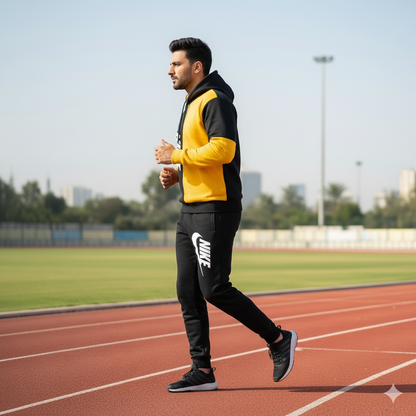Black And Yellow Two Tone Nik Tracksuit
