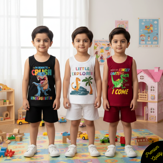Pack of 3 Premium Sando Suits for Kids