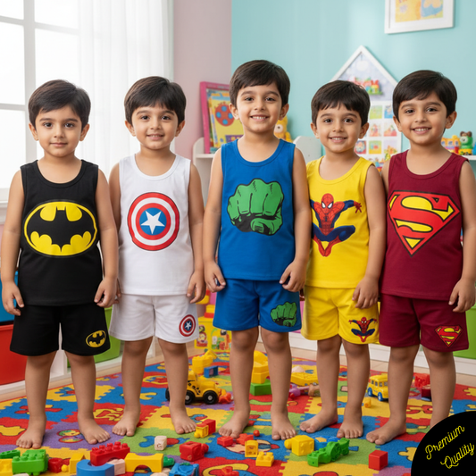 Pack of 5 Premium Sando Suits for Kids