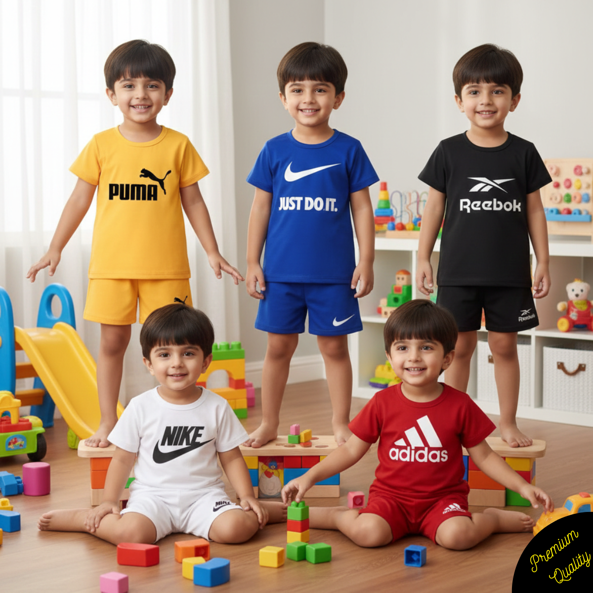 Pack of 5 Premium Summer Suits for Kids