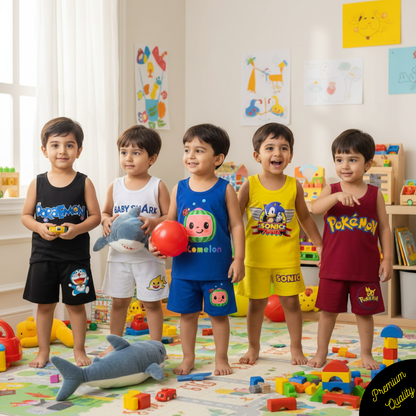 Pack of 5 Premium Sando Suits for Kids