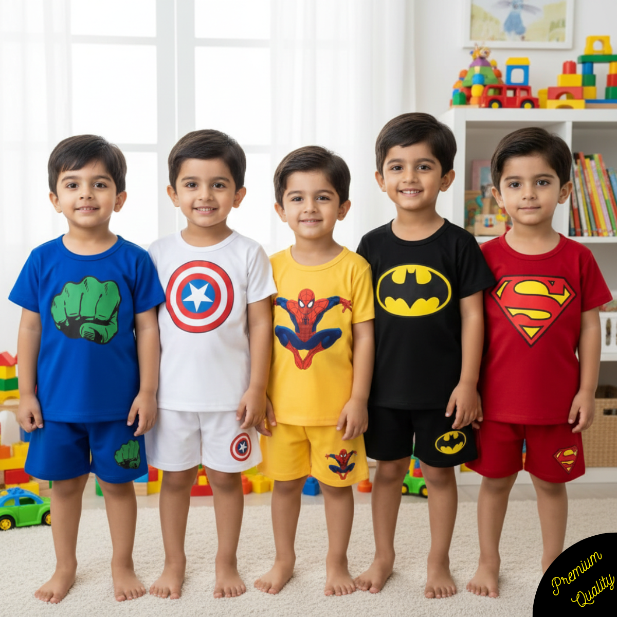 Pack of 5 Premium Summer Suits for Kids