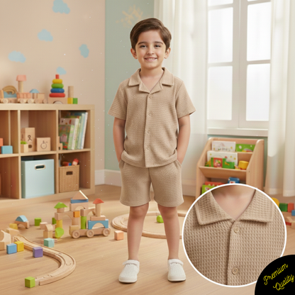 The Little Leisure Waffle Knit Co-ord Set for Kids