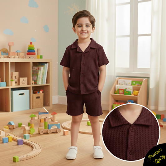 The Little Leisure Waffle Knit Co-ord Set for Kids