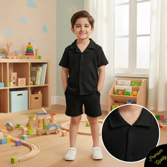The Little Leisure Waffle Knit Co-ord Set for Kids