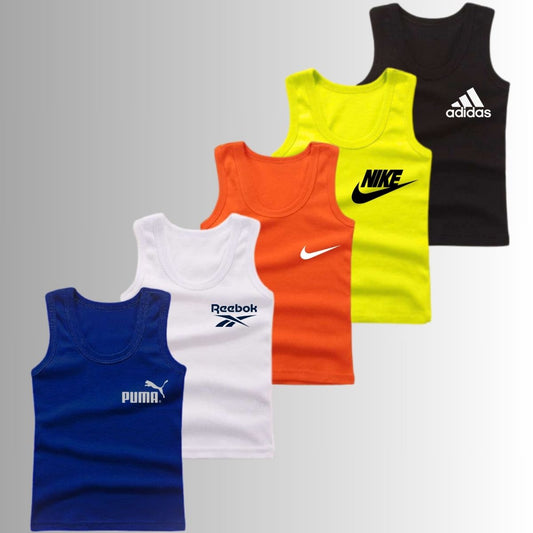 Pack of 5 Premium Logo Tank Tops For Kids