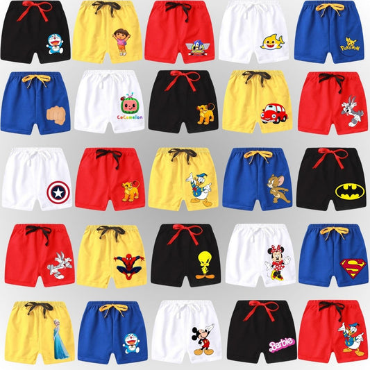 Random Deal Pack of 5 Printed Shorts for Kids