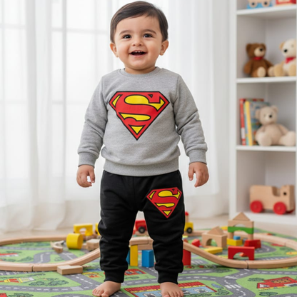 Super Man Printed Track Suit For Kids