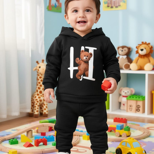 Printed Hooded Track Suit for Kids