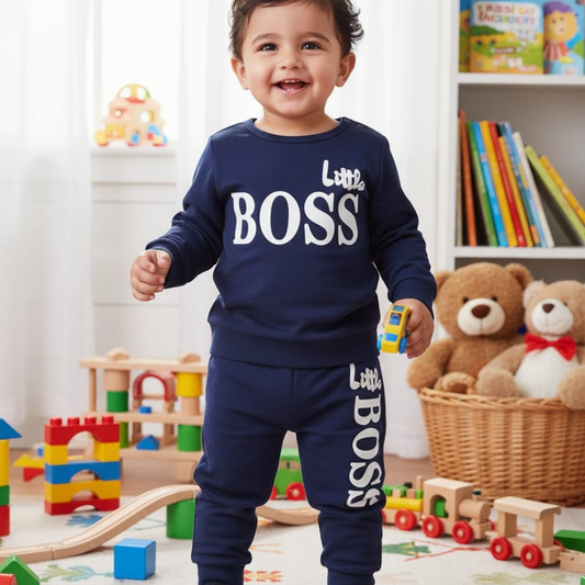 Little Boss Printed Track Suit for Kids