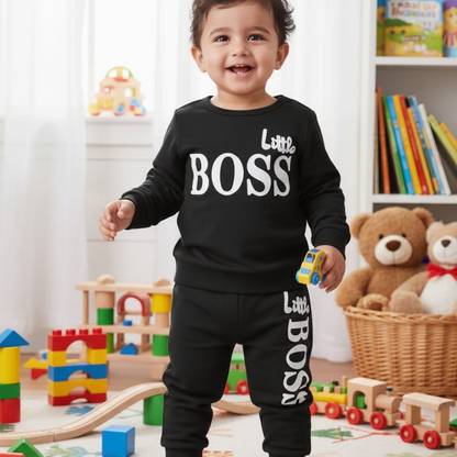 Little Boss Printed Track Suit for Kids
