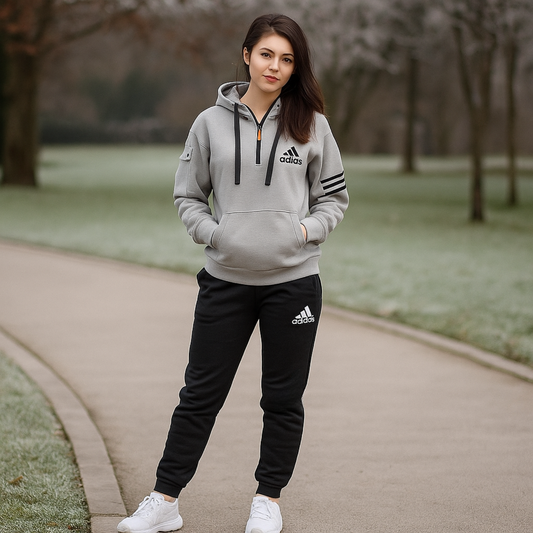 Half Zip Fleece Track Suit for Women