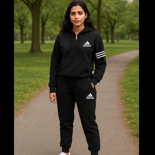 Half Zip Fleece Track Suit for Women