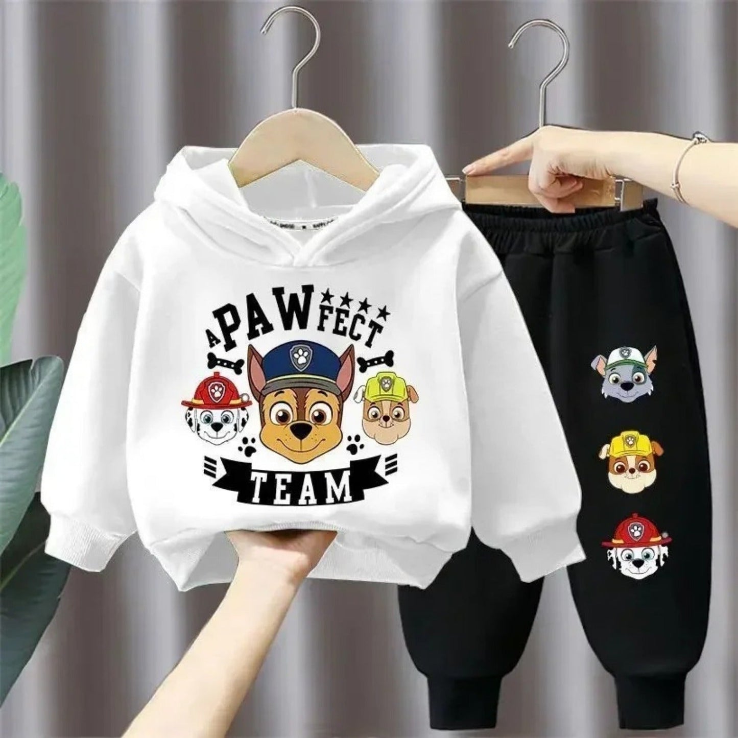 Printed Hooded Track Suit for Kids