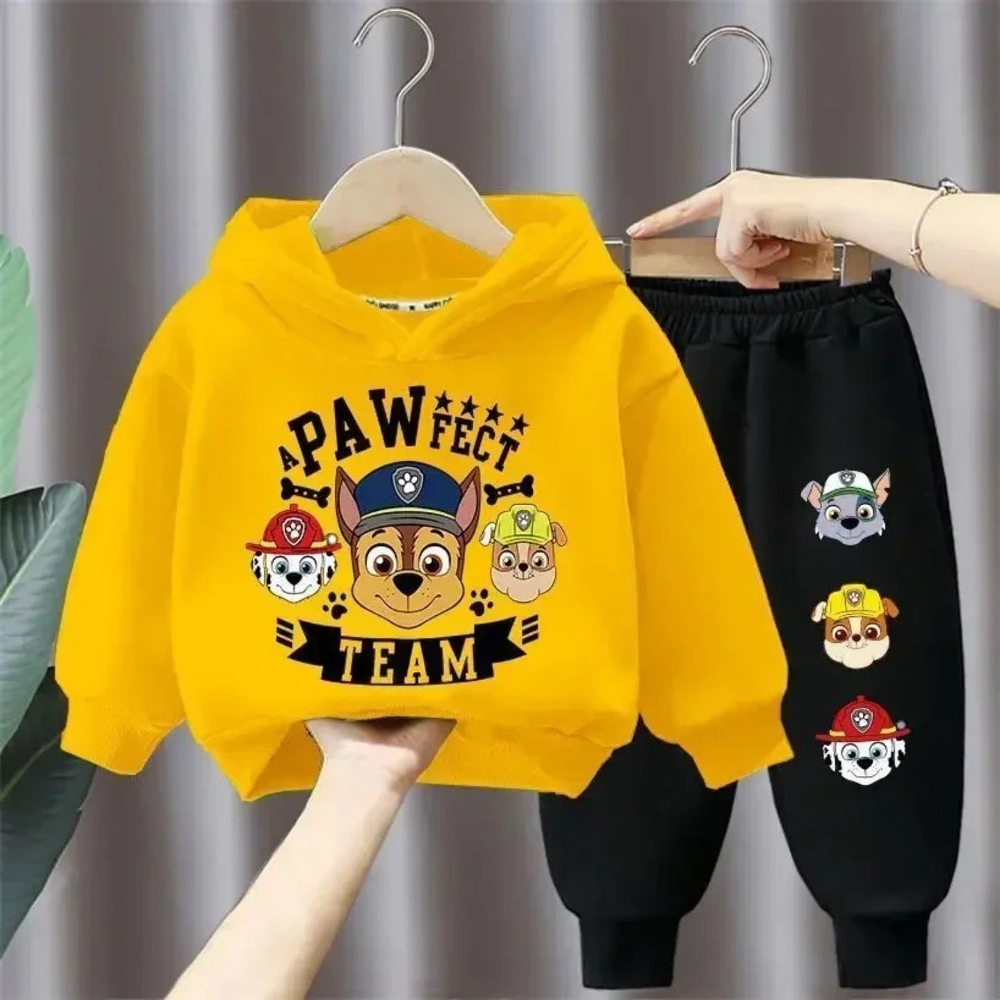 Printed Hooded Track Suit for Kids