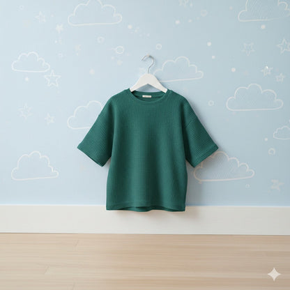 Pack of 3 Waffle Knit Half Sleeve Tshirts for Kids