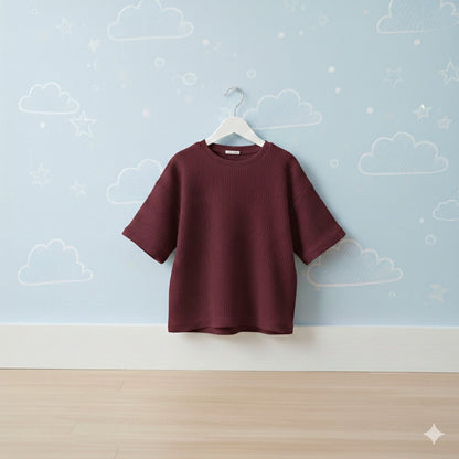 Pack of 2 Waffle Knit Half Sleeve Tshirts for Kids