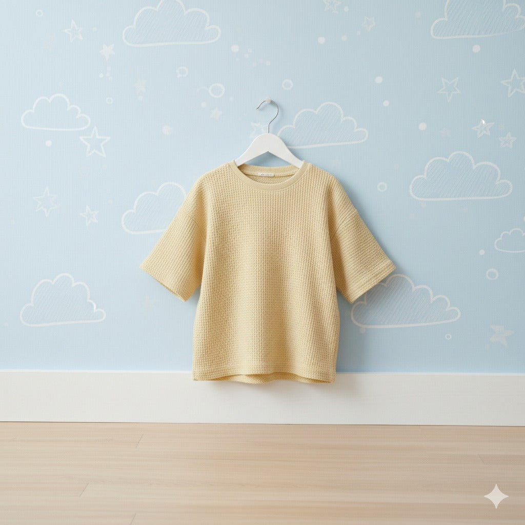 Pack of 2 Waffle Knit Half Sleeve Tshirts for Kids