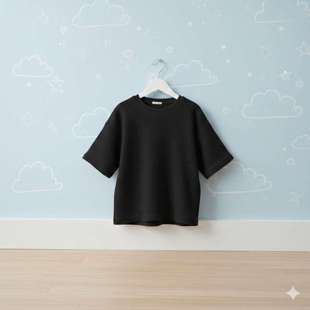 Pack of 3 Waffle Knit Half Sleeve Tshirts for Kids