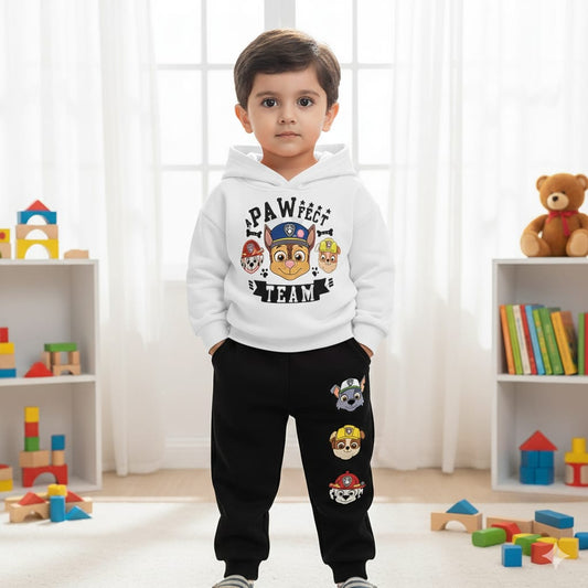 Printed Hooded Track Suit for Kids