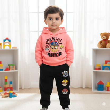 Printed Hooded Track Suit for Kids