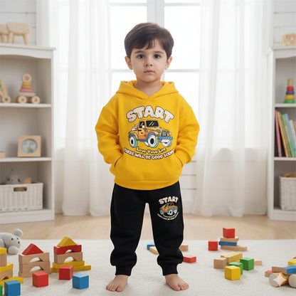 Printed Hooded Track Suit for Kids