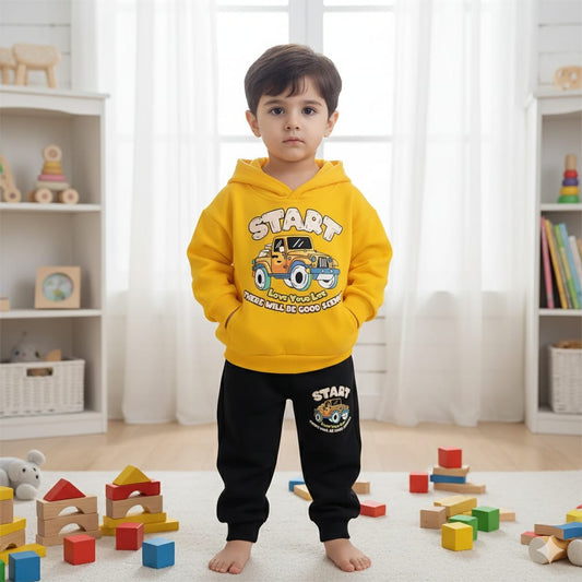 Printed Hooded Track Suit for Kids